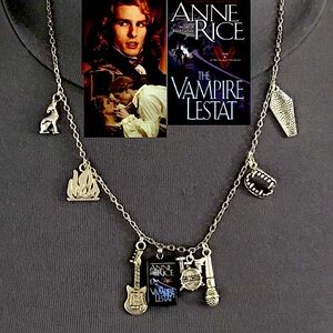 The Vampire Lestat Anne Rice Handmade Literature Necklace, Rock Music Charms
